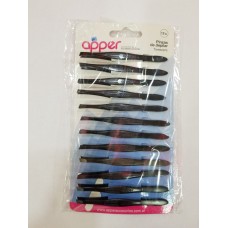 APPER  PINZA DE DEPILAR NEGRA ART. A407  x12